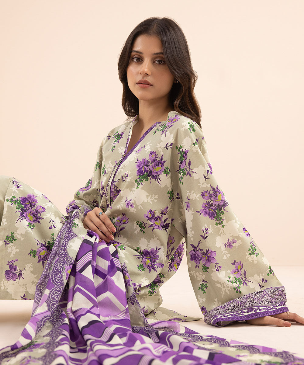 2 PIECE - PRINTED LAWN SUIT