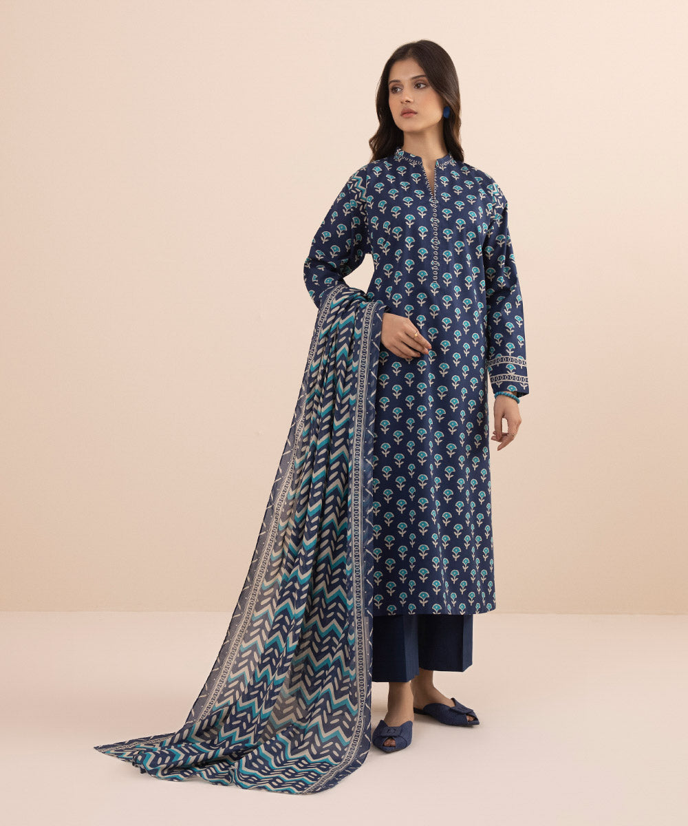 3 PIECE - PRINTED LAWN SUIT