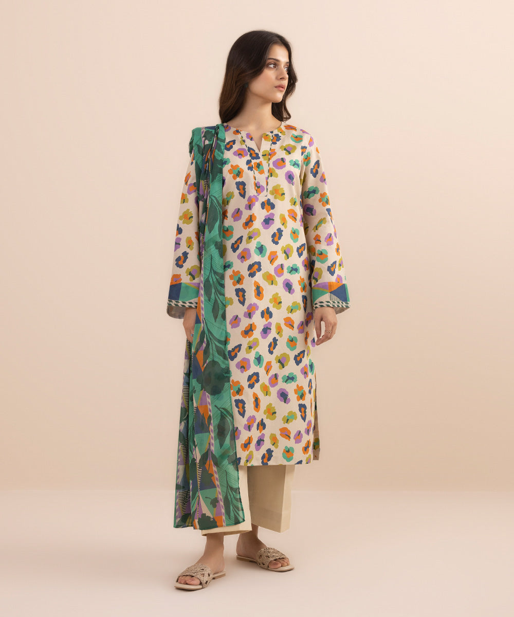 2 PIECE - PRINTED LAWN SUIT