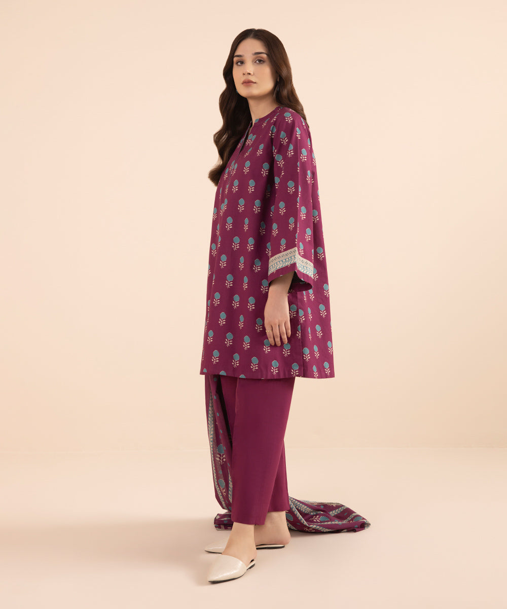 3 PIECE - PRINTED LAWN SUIT