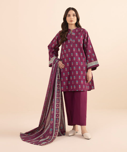 3 PIECE - PRINTED LAWN SUIT