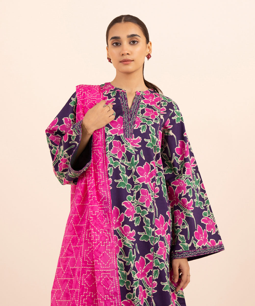 3 PIECE - PRINTED LAWN SUIT