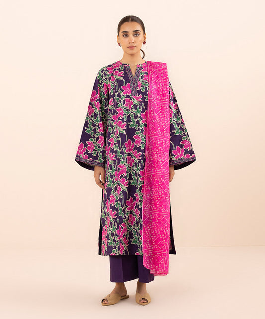 3 PIECE - PRINTED LAWN SUIT