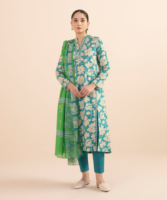 3 PIECE - PRINTED LAWN SUIT