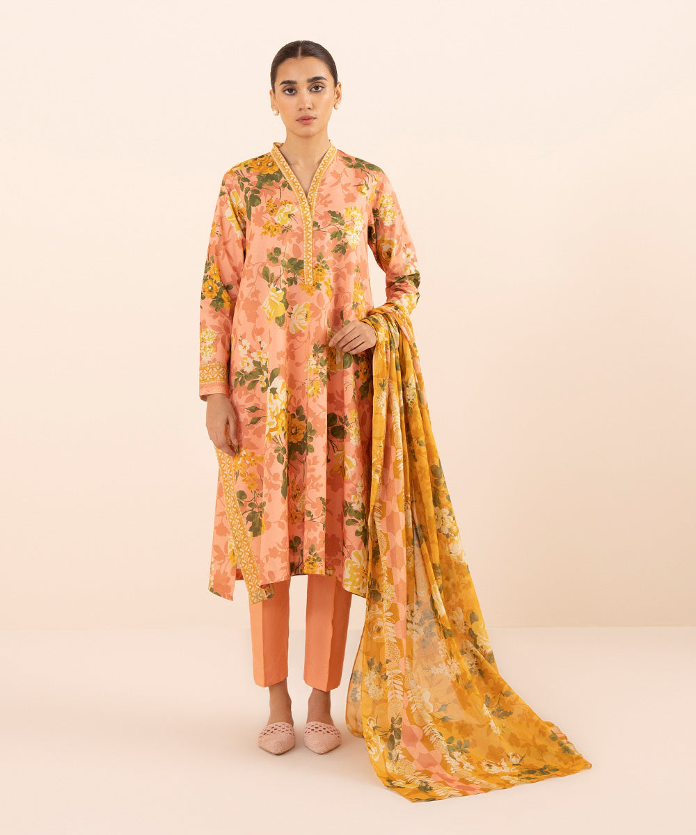 3 PIECE - PRINTED LAWN SUIT