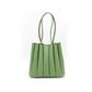 Shoulder Bag - Pleated Tote-Green