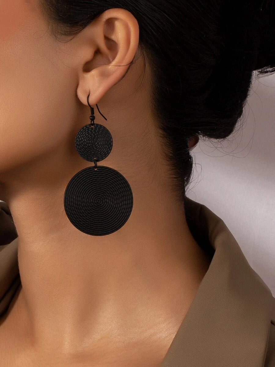 Round Drop Earrings