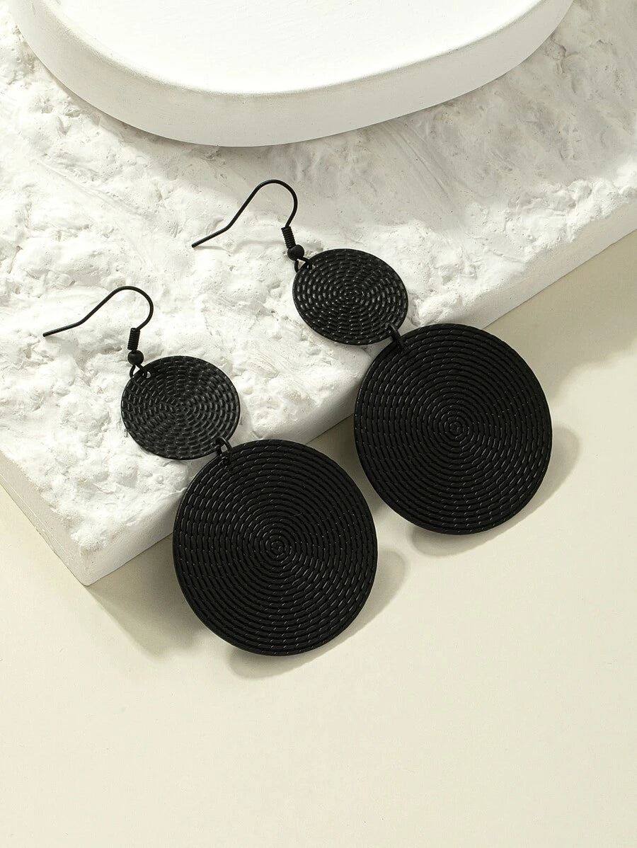 Round Drop Earrings