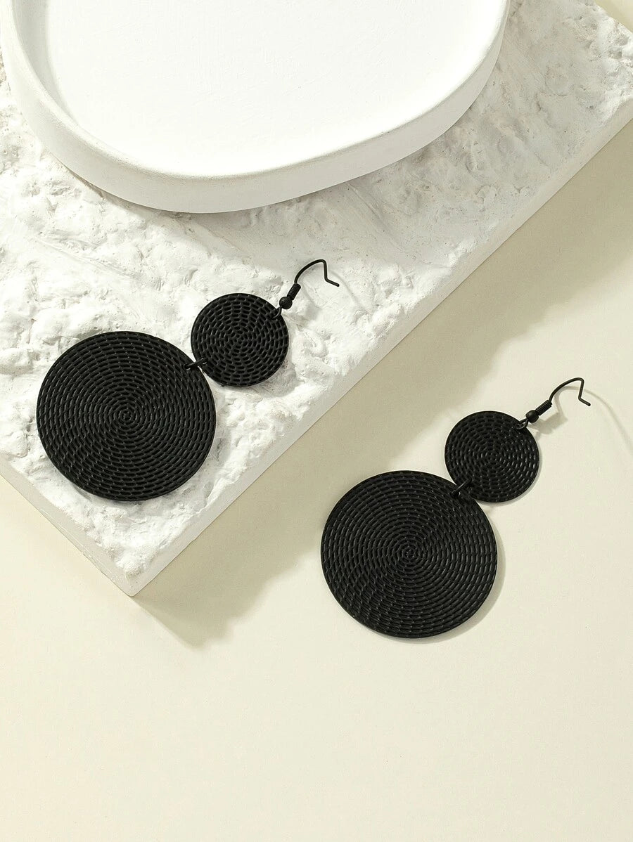 Round Drop Earrings