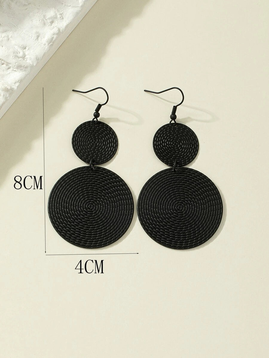 Round Drop Earrings