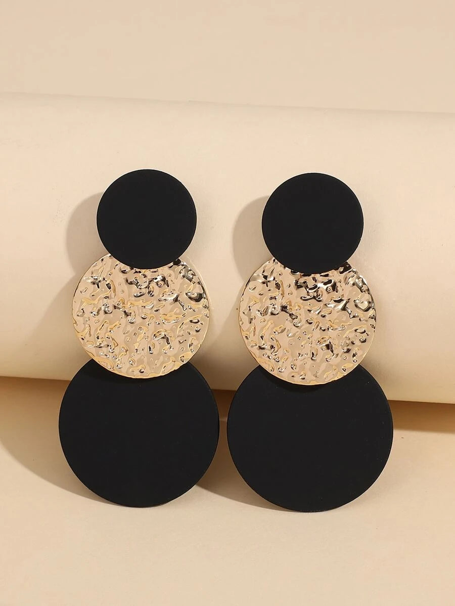 Round Drop Earrings