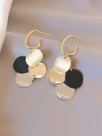 Geometric Decor Drop Earrings