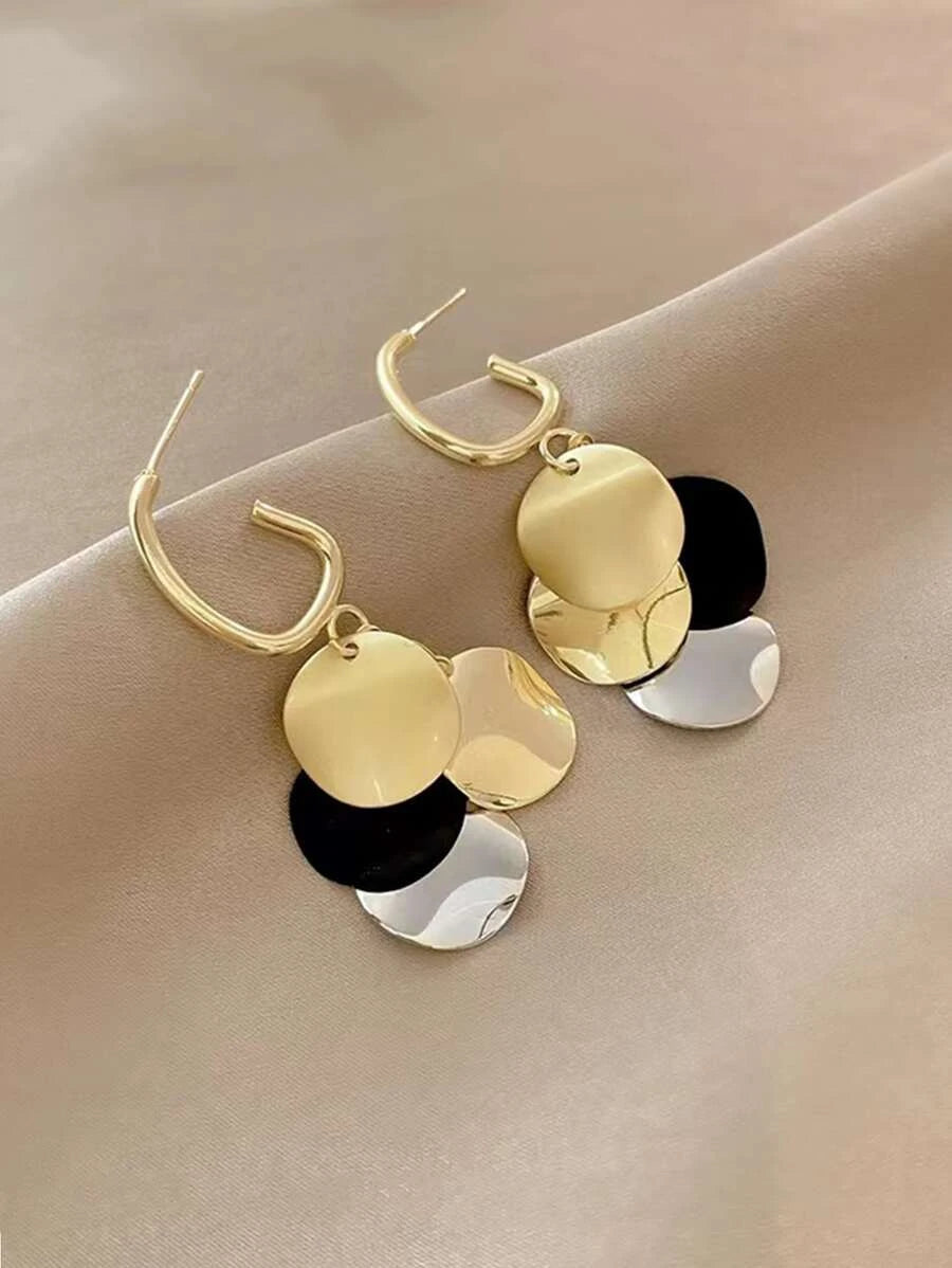 Geometric Decor Drop Earrings