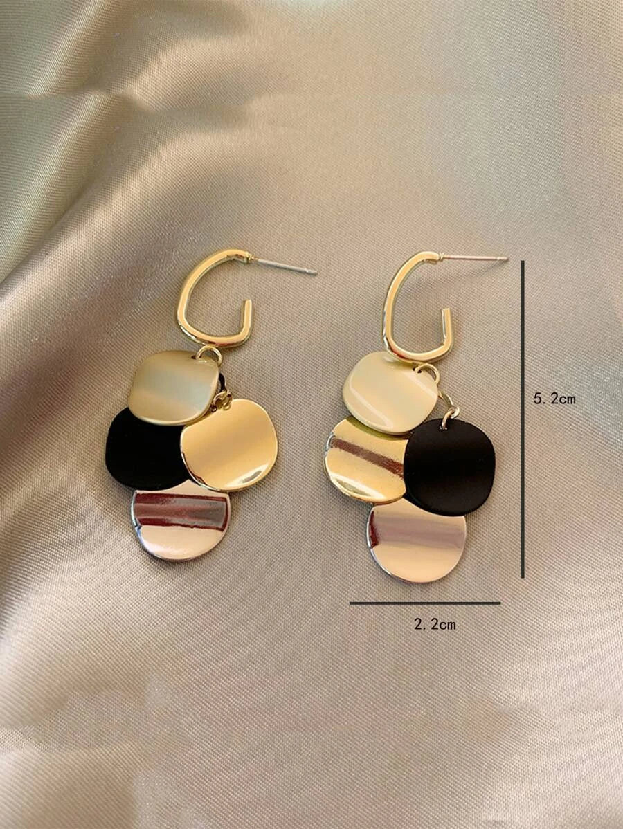 Geometric Decor Drop Earrings