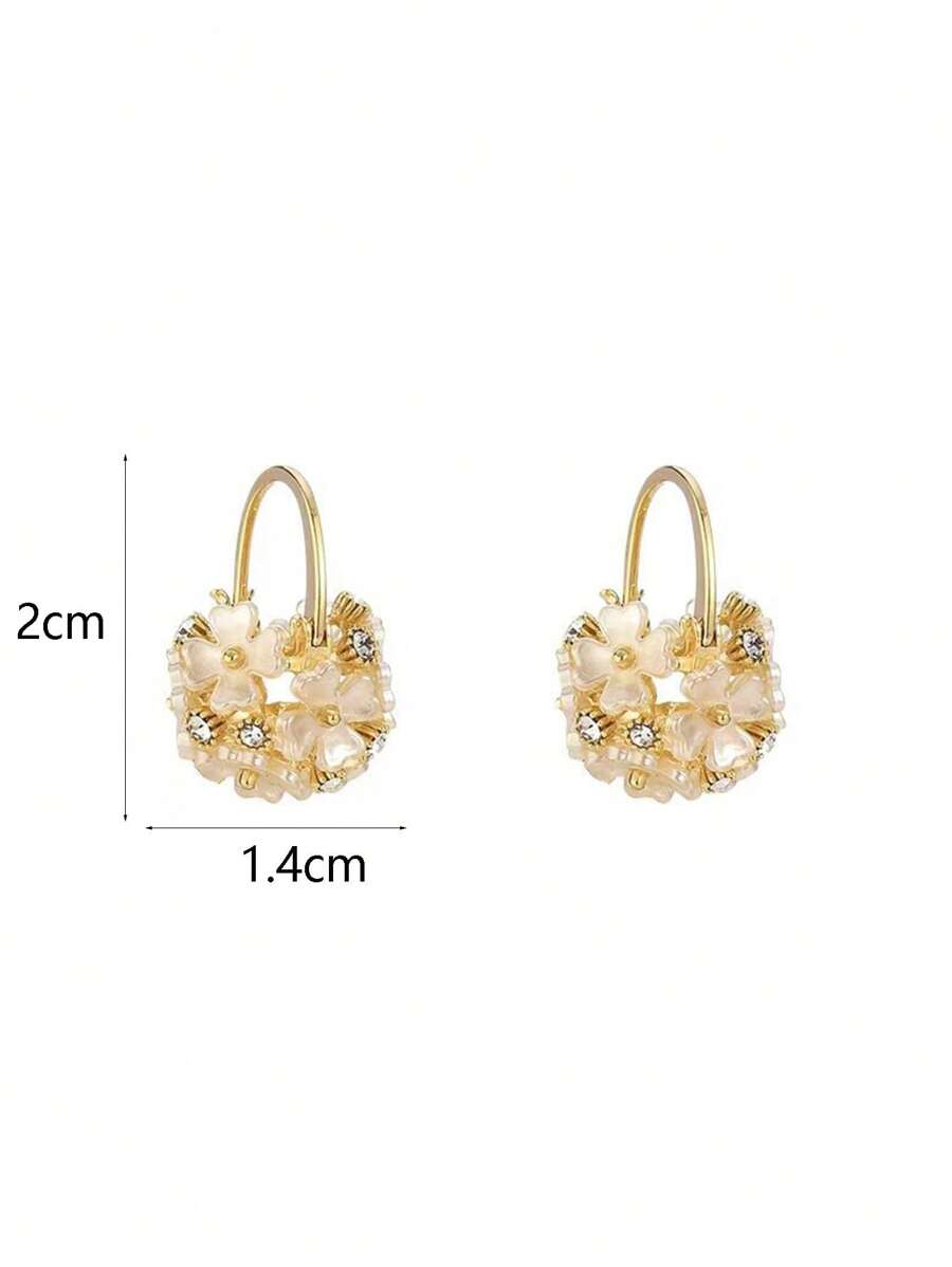 Rhinestone Inlaid Sphere Earrings