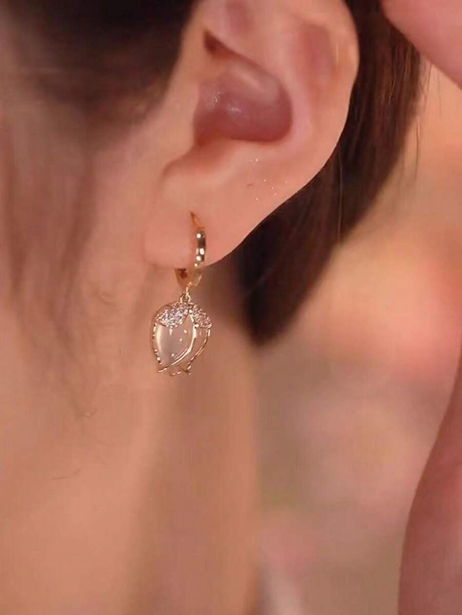 Rhinestone Tulip Earrings