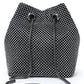 Crystal Luxe Drawstring Bag - Black