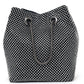 Crystal Luxe Drawstring Bag - Black