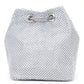 Crystal Luxe Drawstring Bag - Silver