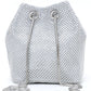 Crystal Luxe Drawstring Bag - Silver