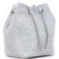 Crystal Luxe Drawstring Bag - Silver