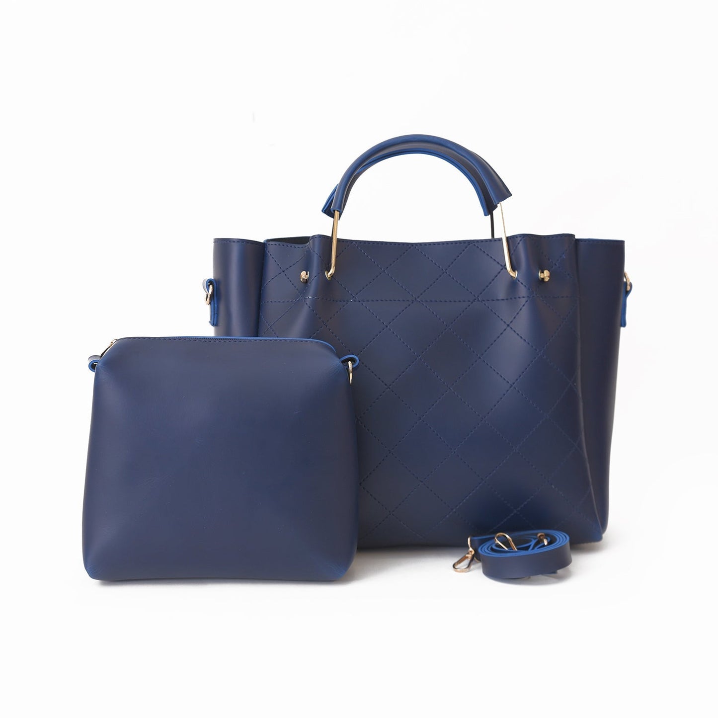 2Pcs Shoulder Bag - Faux Leather - Blue