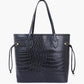 Crocodile Never full tote bag - Black