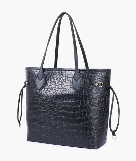 Crocodile Never full tote bag - Black