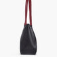 Dark brown suede shopping tote bag - Black