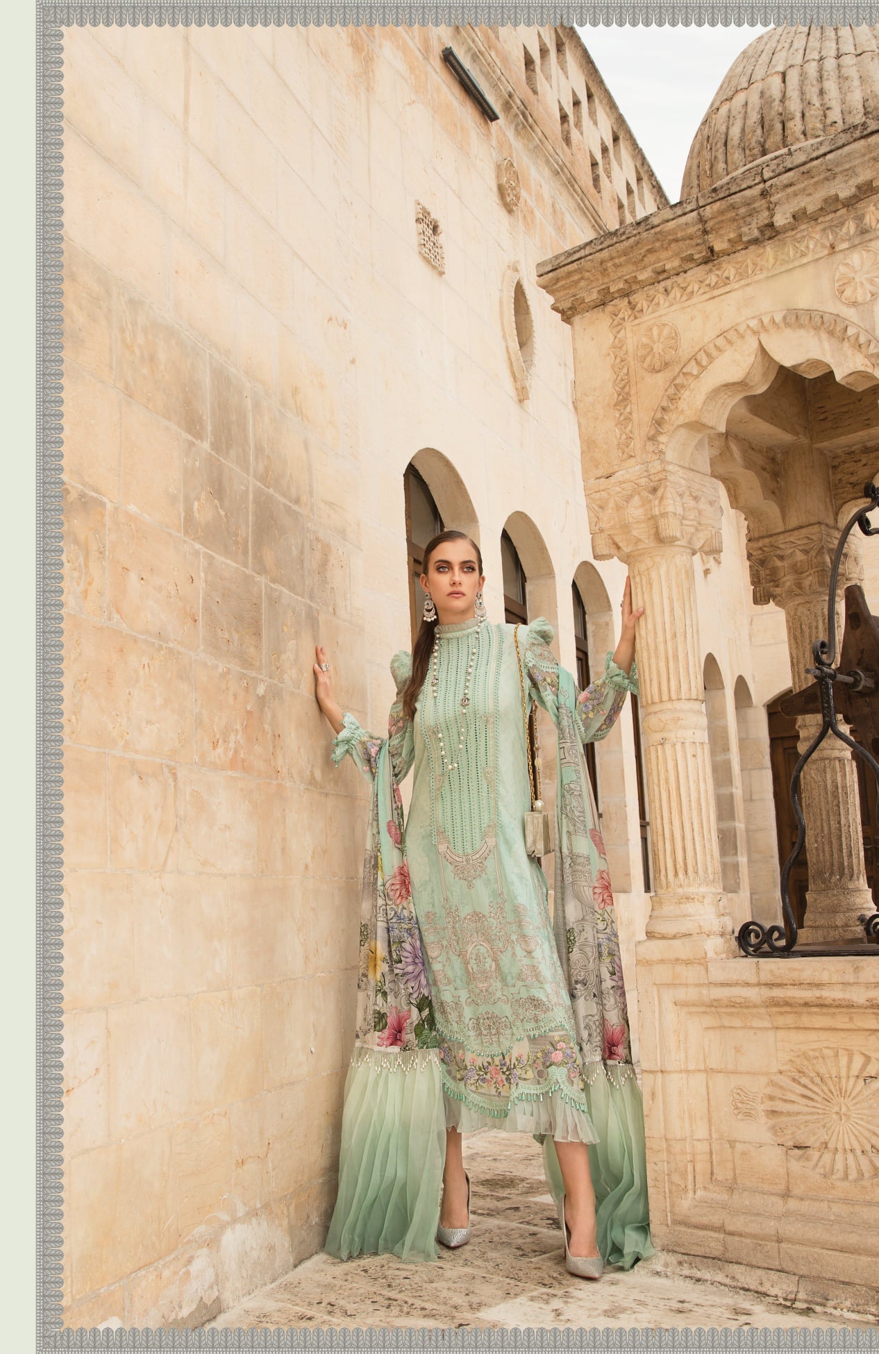 Unstitched Lawn D-2115-A - Heer Rang