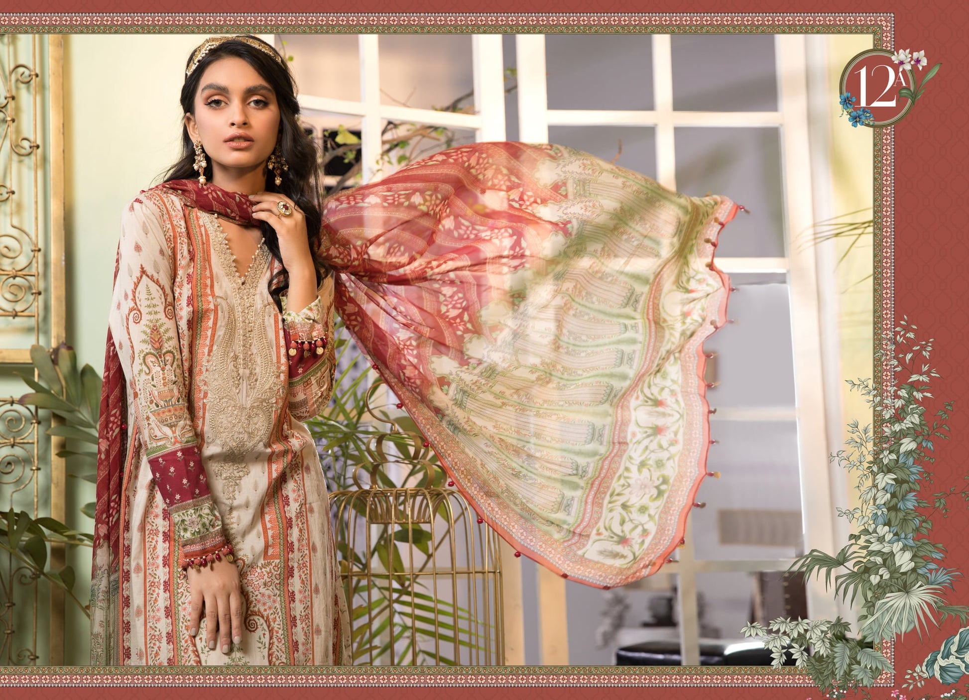 Mprints Unstitched Design 12A - Heer Rang