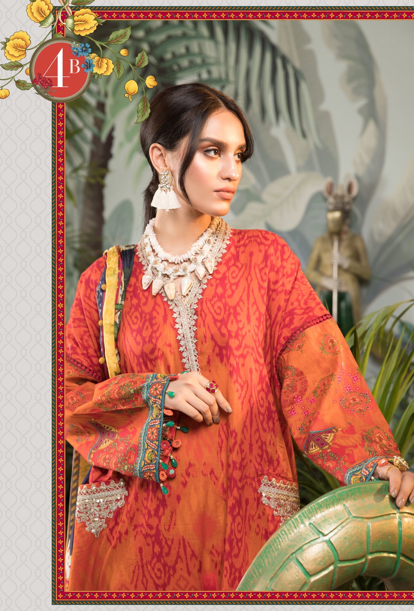 Mprints Unstitched Design 4B - Heer Rang