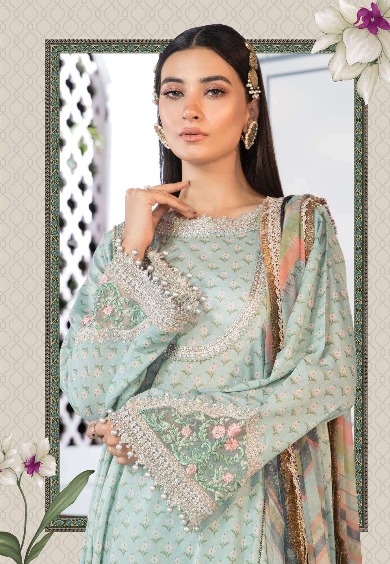 Mprints Unstitched Design 9A - Heer Rang