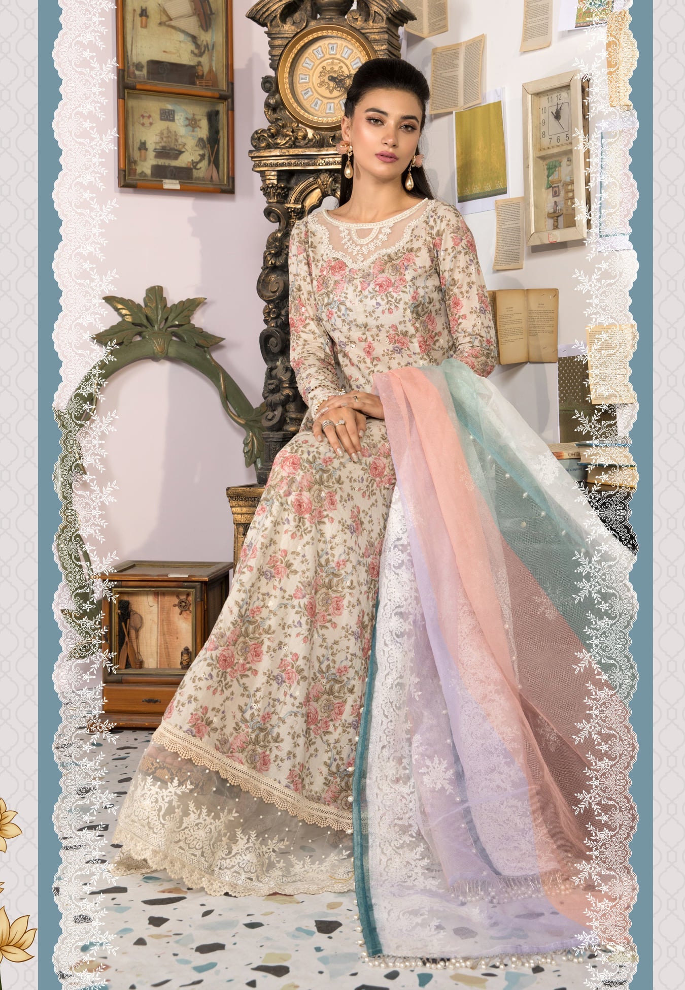 Mprints Unstitched Design 2A - Heer Rang