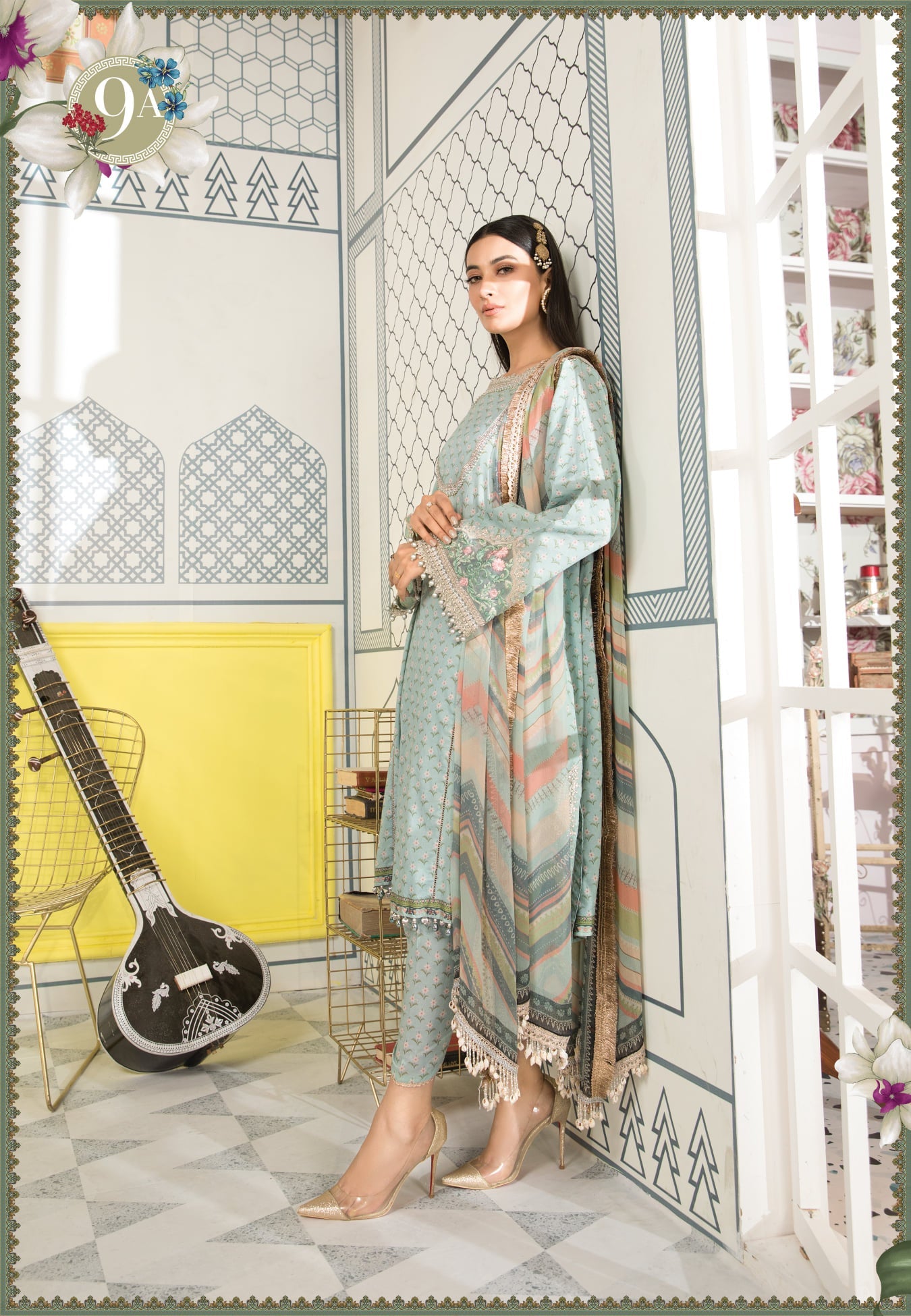 Mprints Unstitched Design 9A - Heer Rang