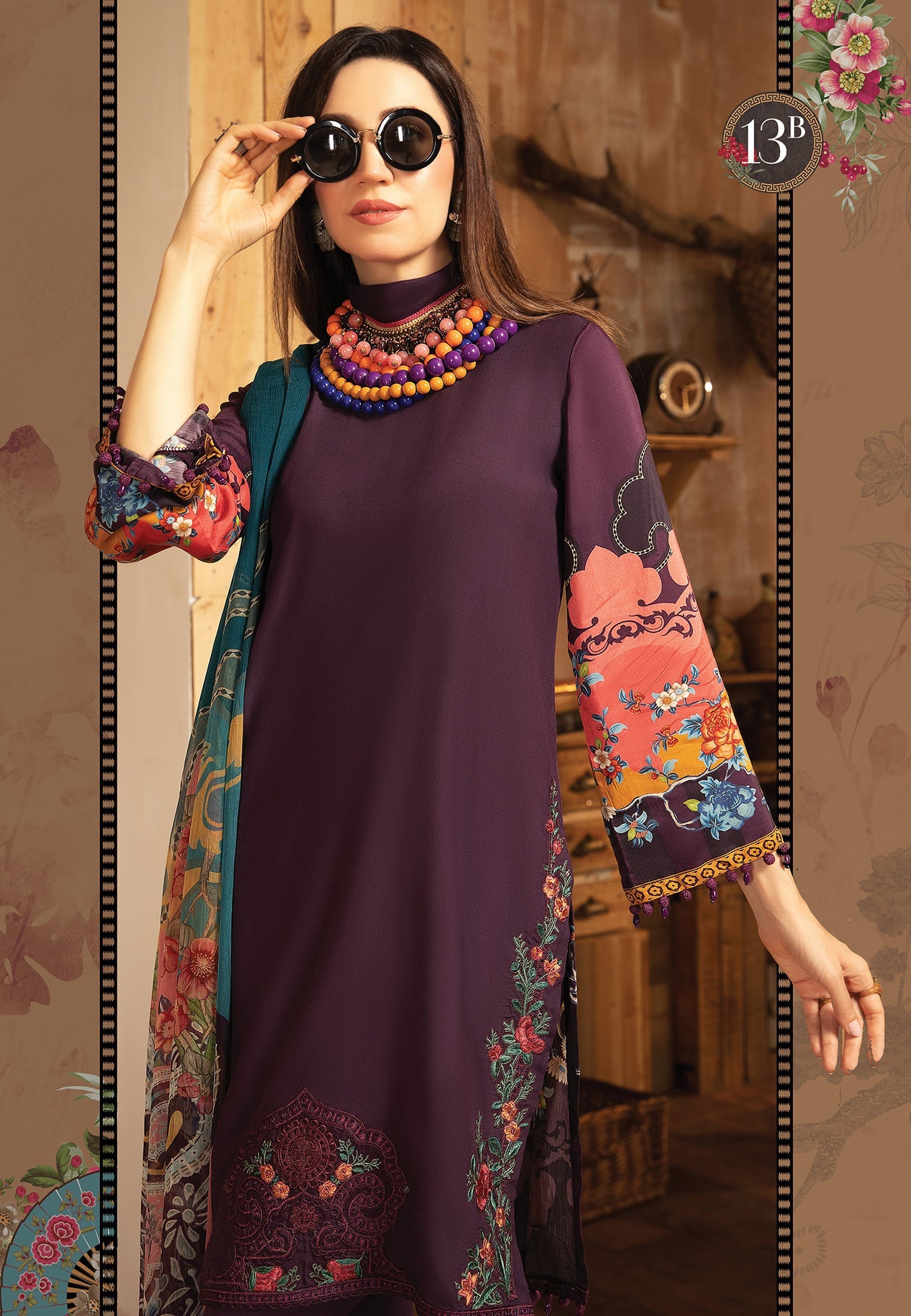 M.Prints MPT-1213-B - Heer Rang