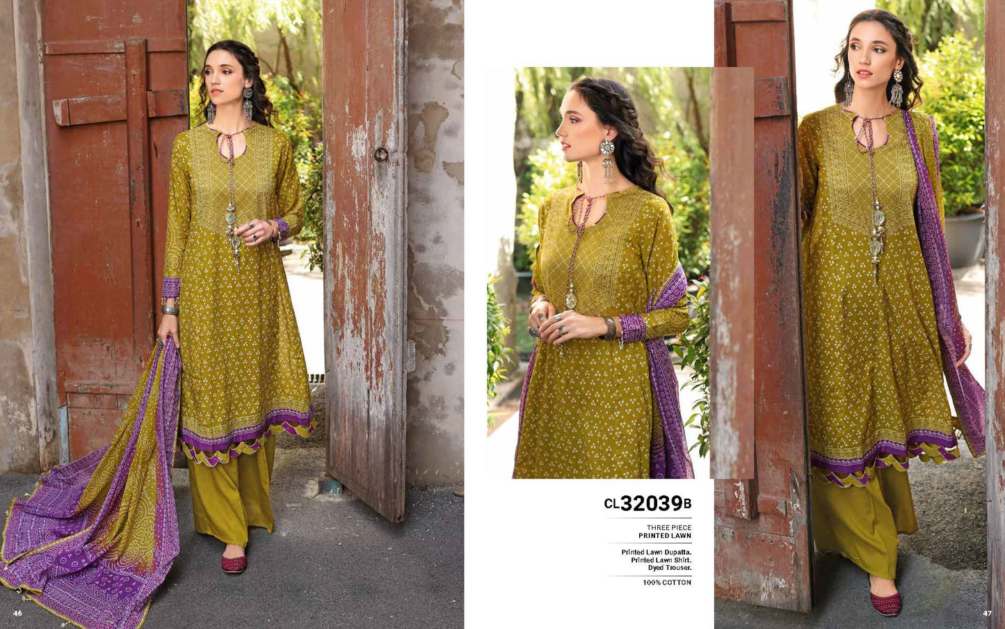 3Pc Printed Lawn - 32039B