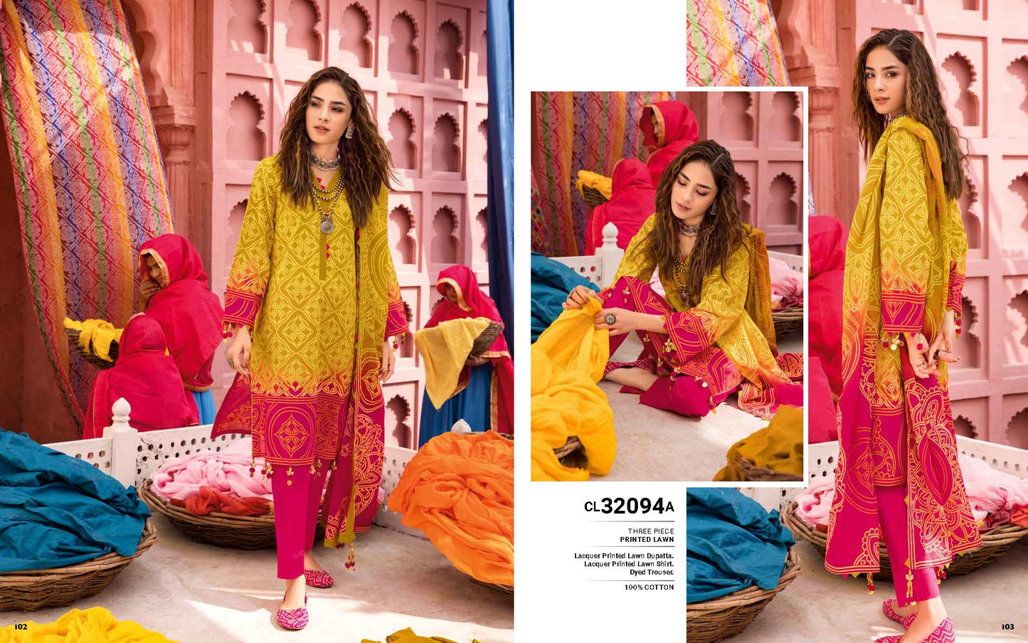 3Pc Printed Lawn - 32094A