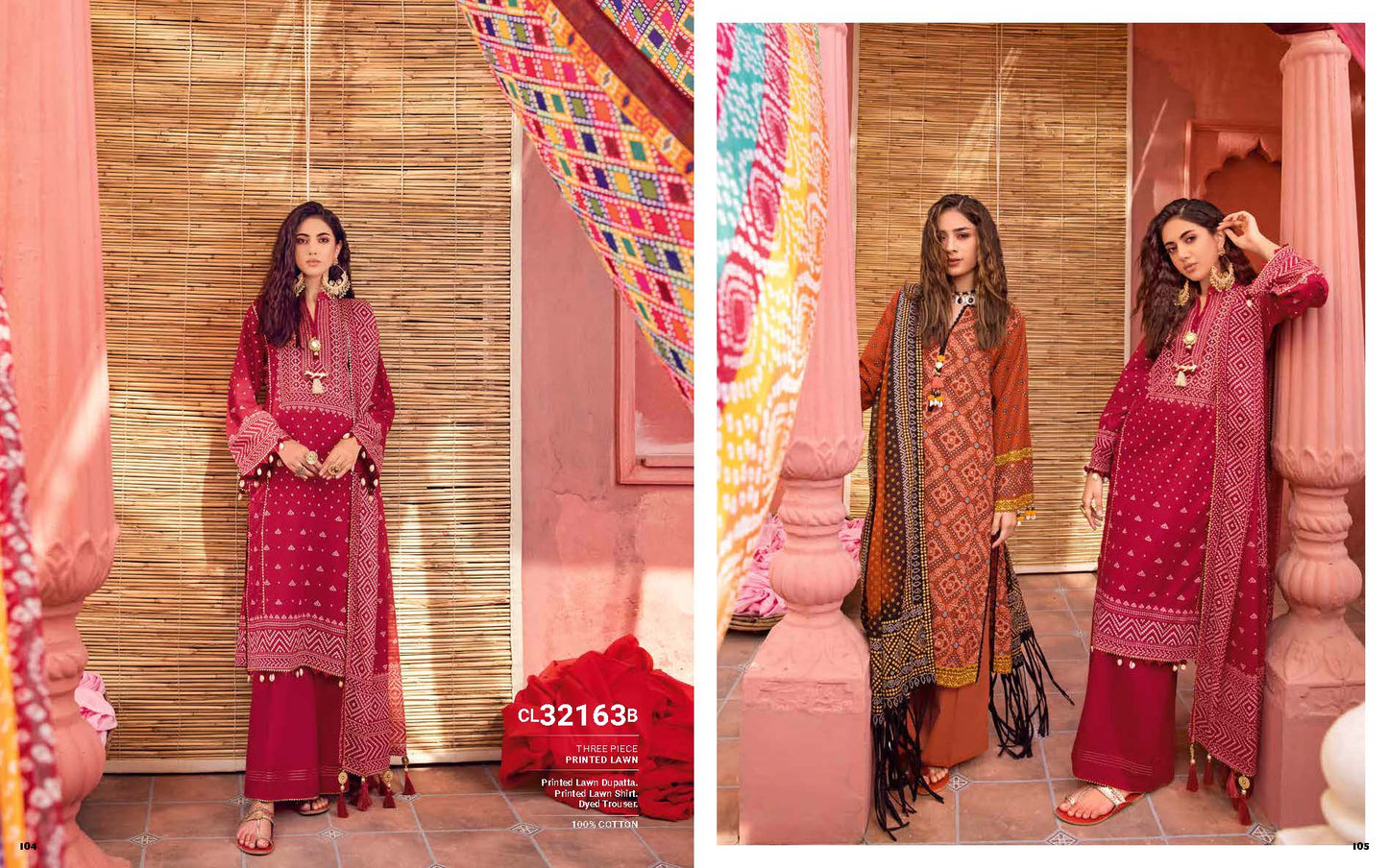 3Pc Printed Lawn - 32163B