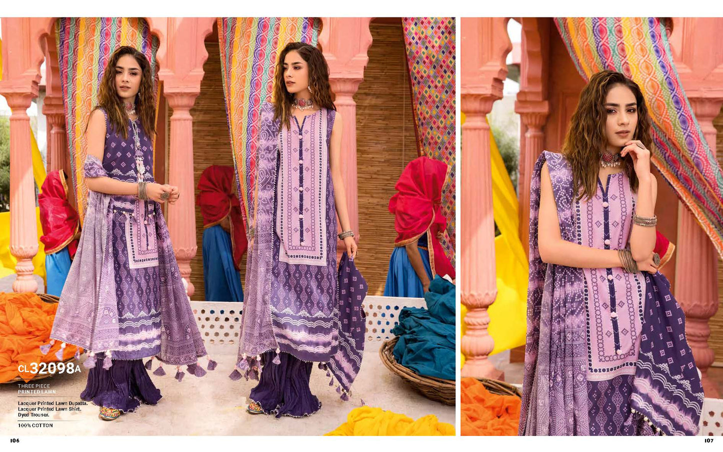 3Pc Printed Lawn - 32098A