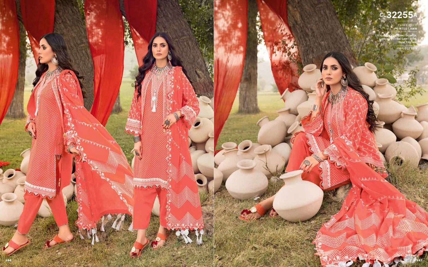 3Pc Printed Lawn - 32255A