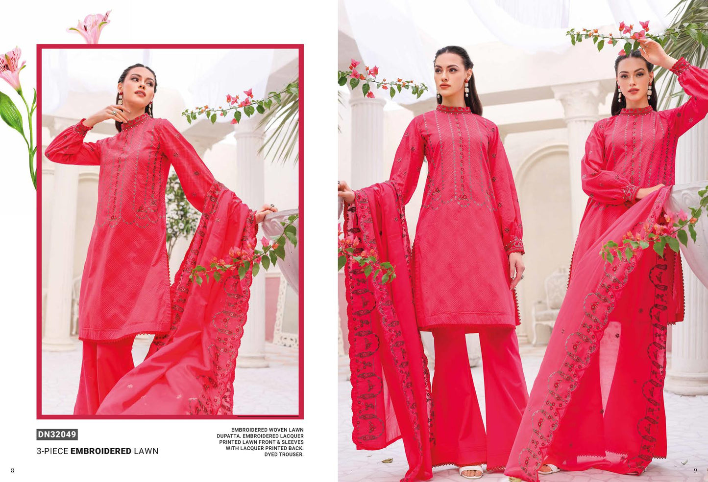 3Pc Embroidered Lawn - DN32049